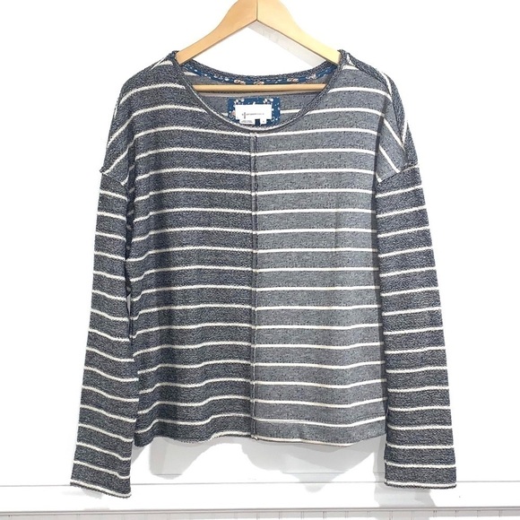 Anthropologie Devin sweatshirt textured striped brand‎ new with tags - Picture 3 of 7